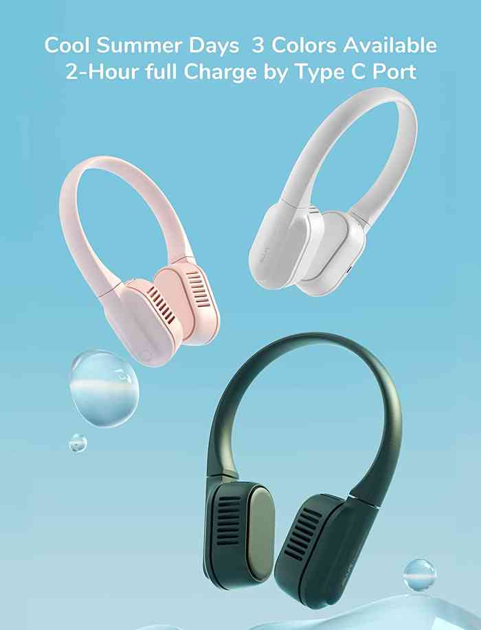 Jisulife FA23 Adjustable Twin Turbo Leafless Neck Fan 4000mAh